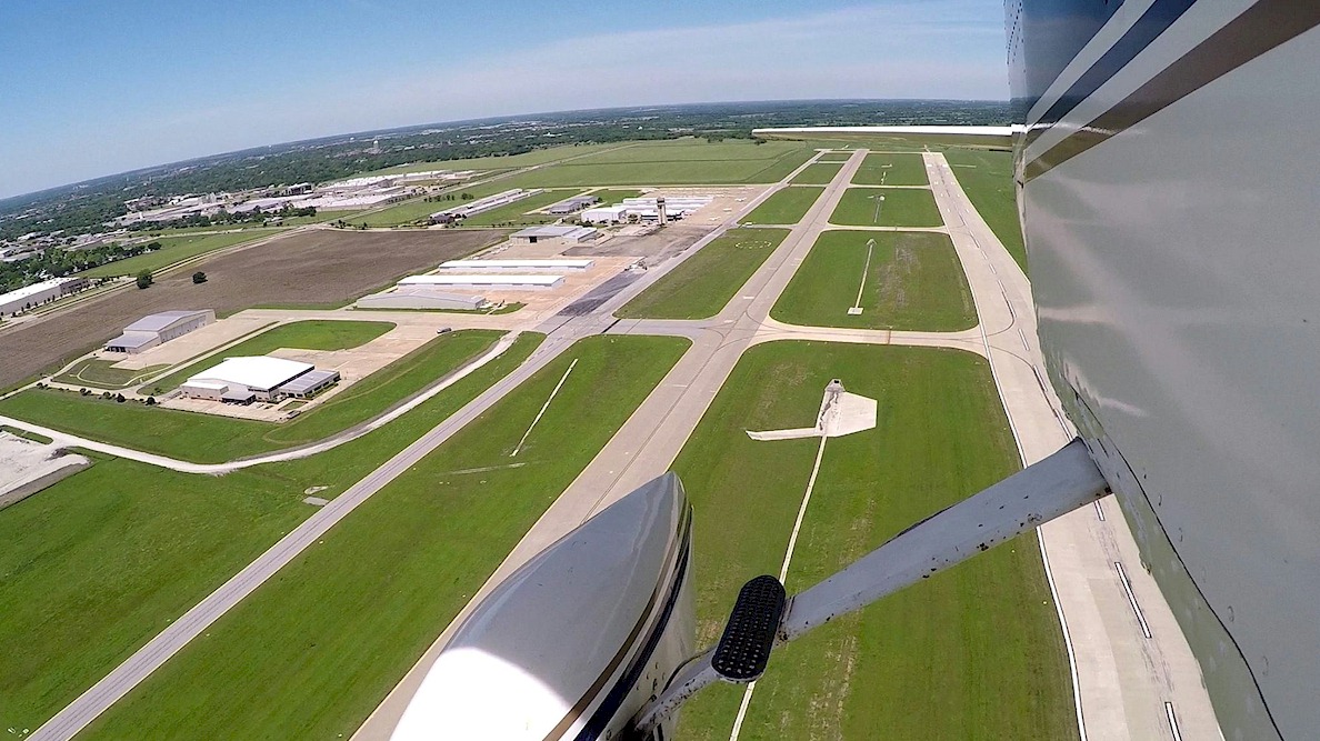 The runway behind me.